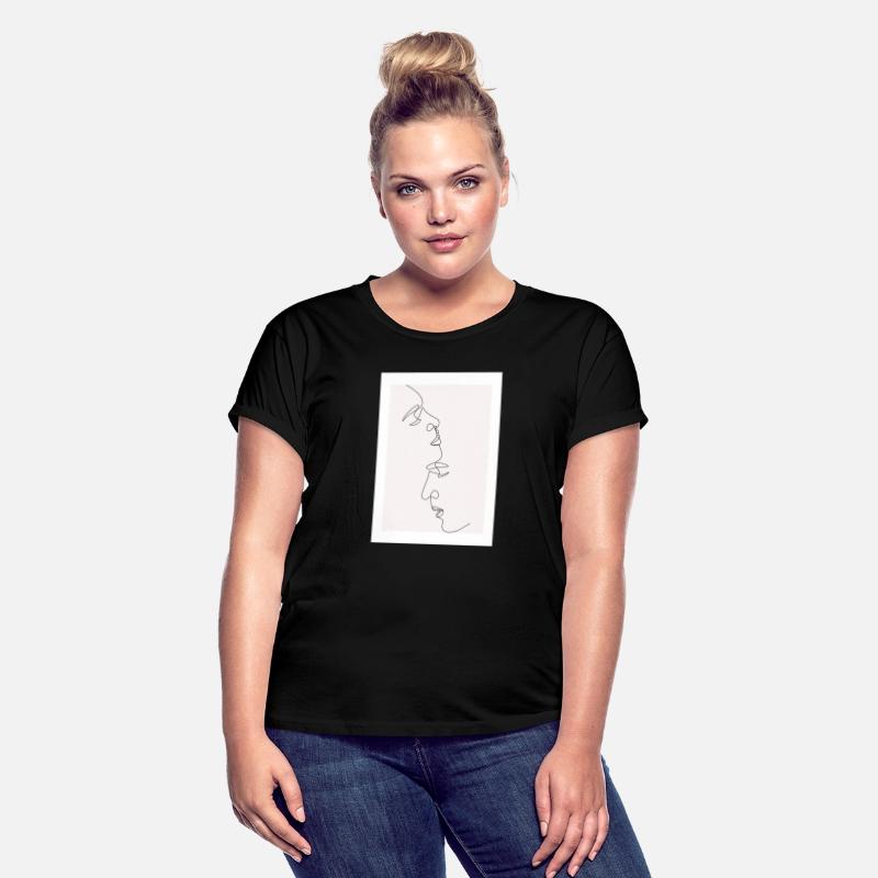 Couple Kiss line art Art Print