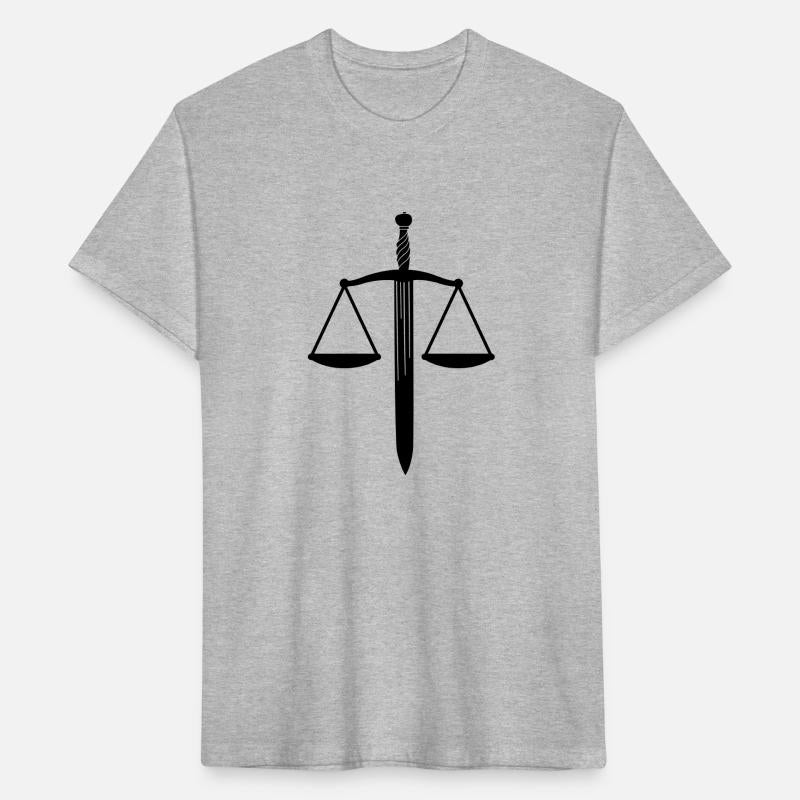 Court scales with sword in the middle