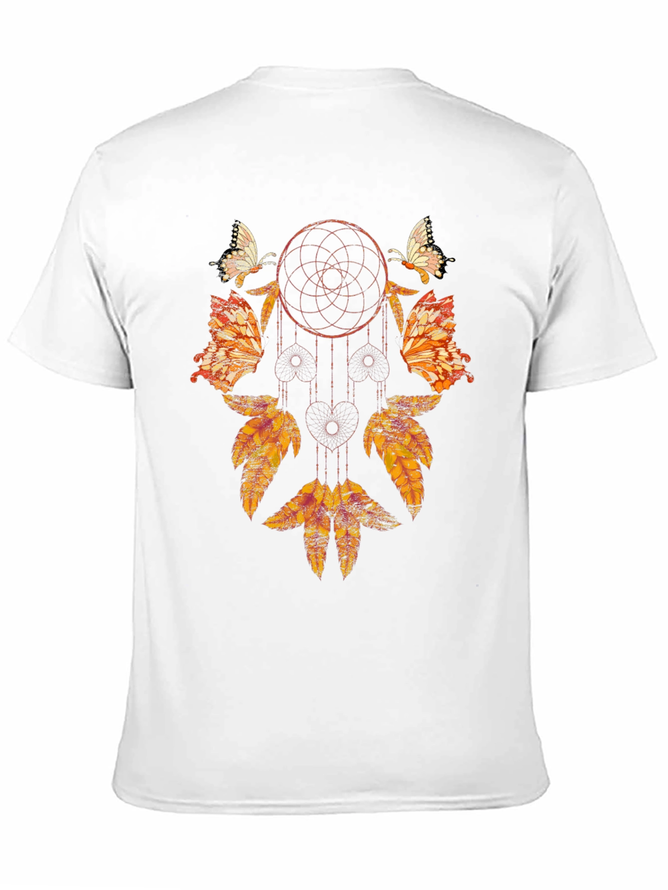 Dreamcatcher Butterfly Graphic Tee - Stylish Black Shirt