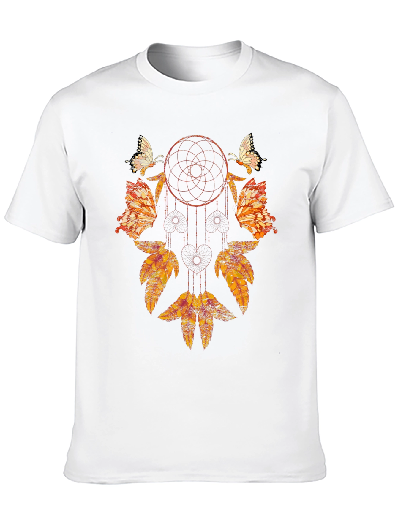 Dreamcatcher Butterfly Graphic Tee - Stylish Black Shirt