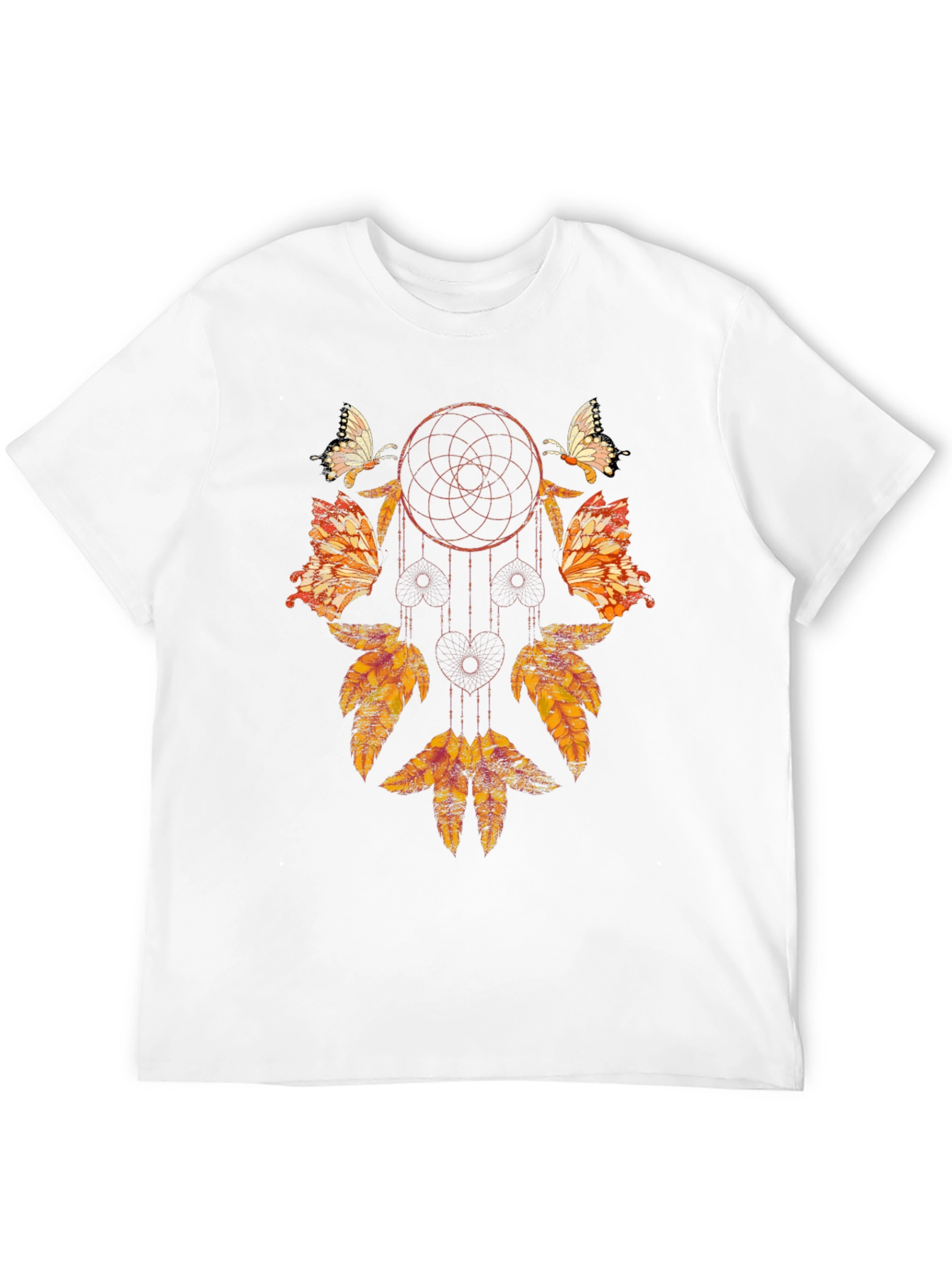 Dreamcatcher Butterfly Graphic Tee - Stylish Black Shirt