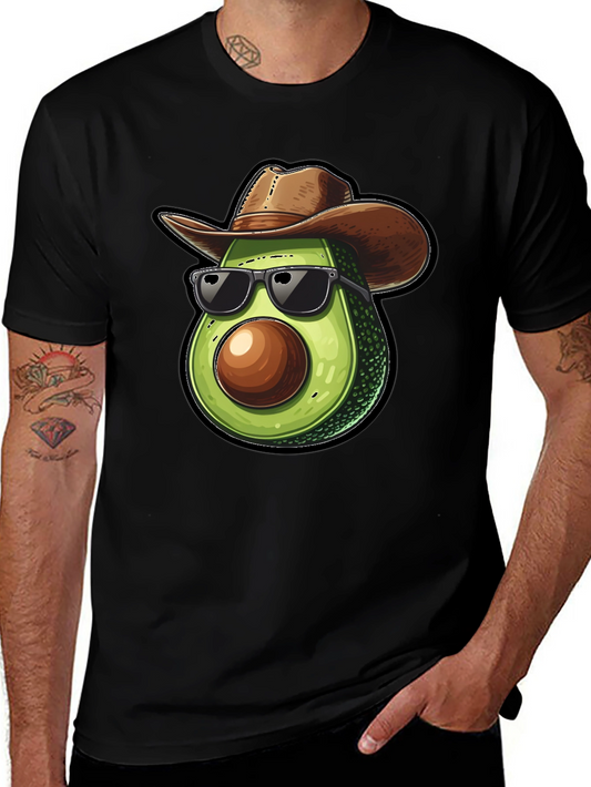 Cool Avocado Cowboy Black T-Shirt