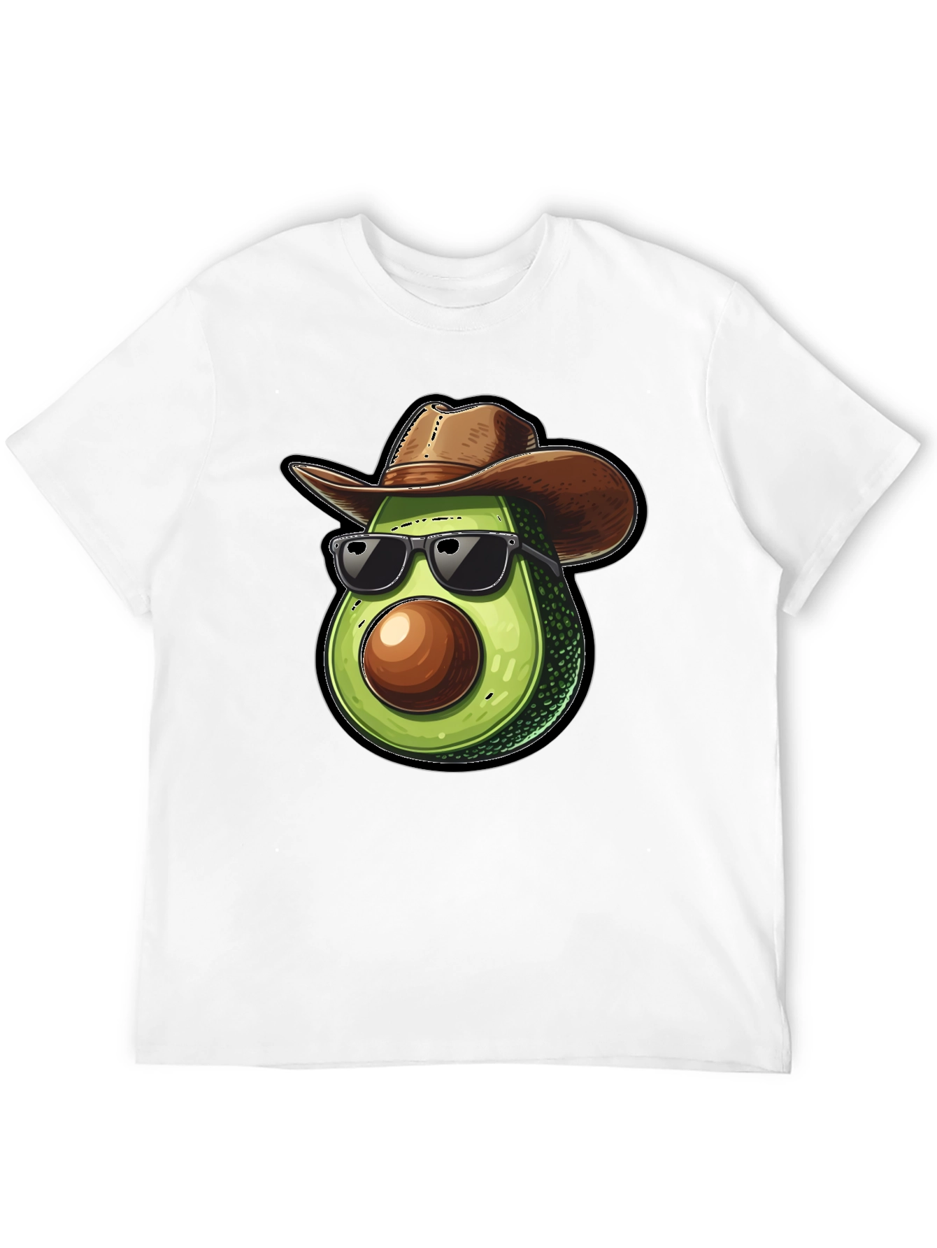 Cool Avocado Cowboy Black T-Shirt