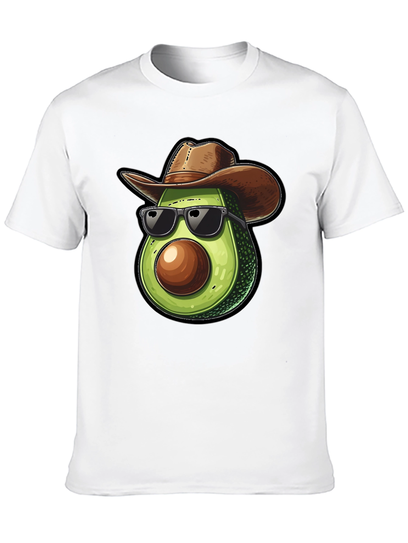 Cool Avocado Cowboy Black T-Shirt