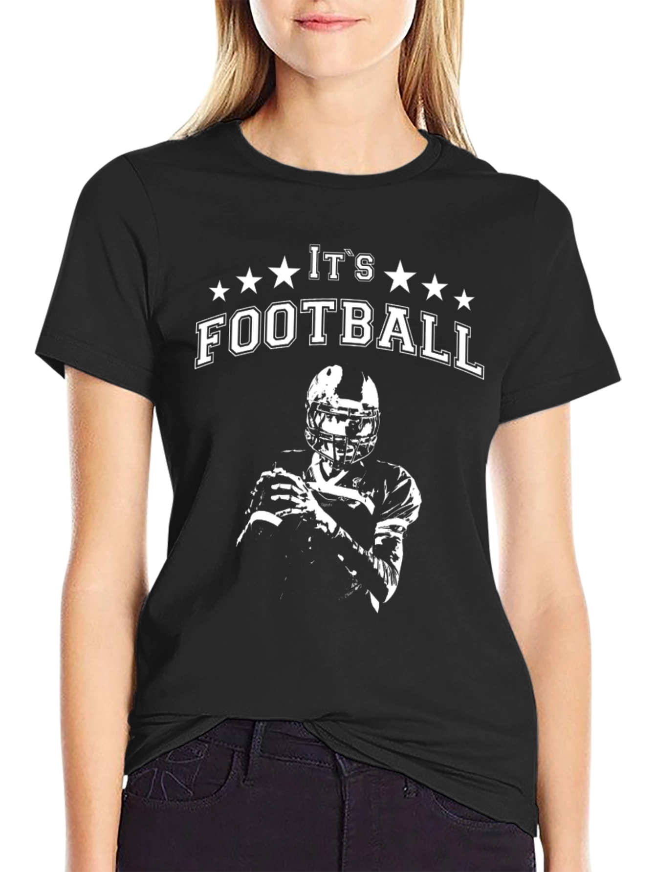 Its Football Graphic T-Shirt - Black