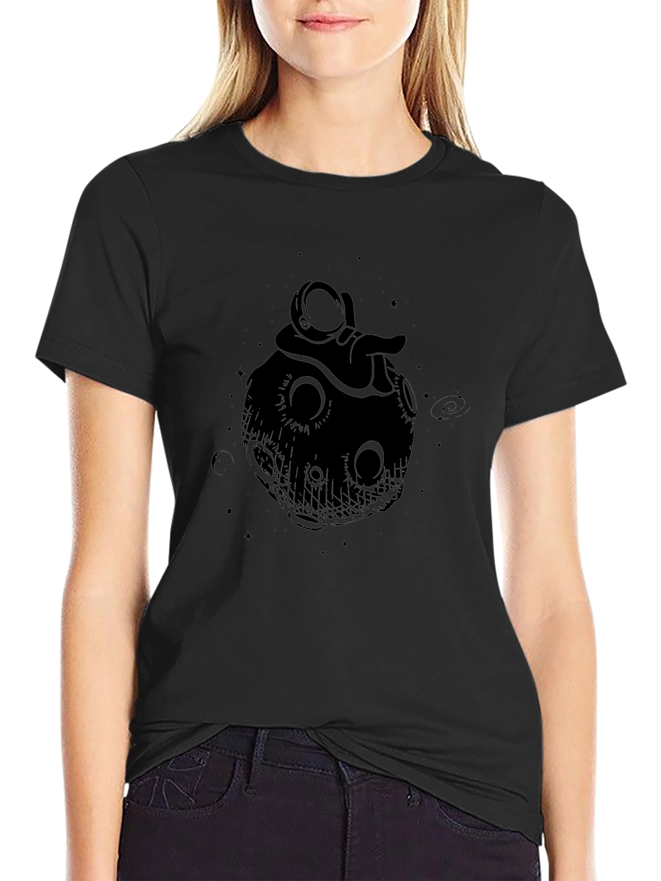 Astronaut Moon Graphic T-Shirt - Relaxed Fit