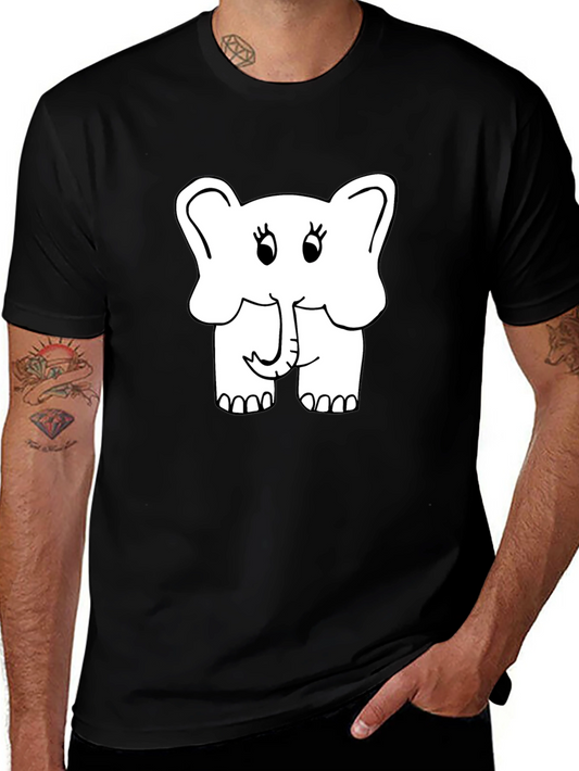 Cute Elephant Graphic Tee - Soft Cotton Blend