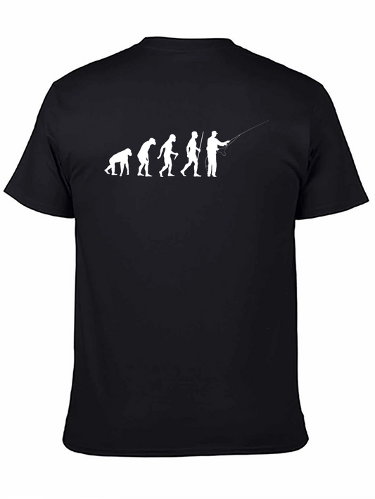 Evolution of Fishing Black T-Shirt