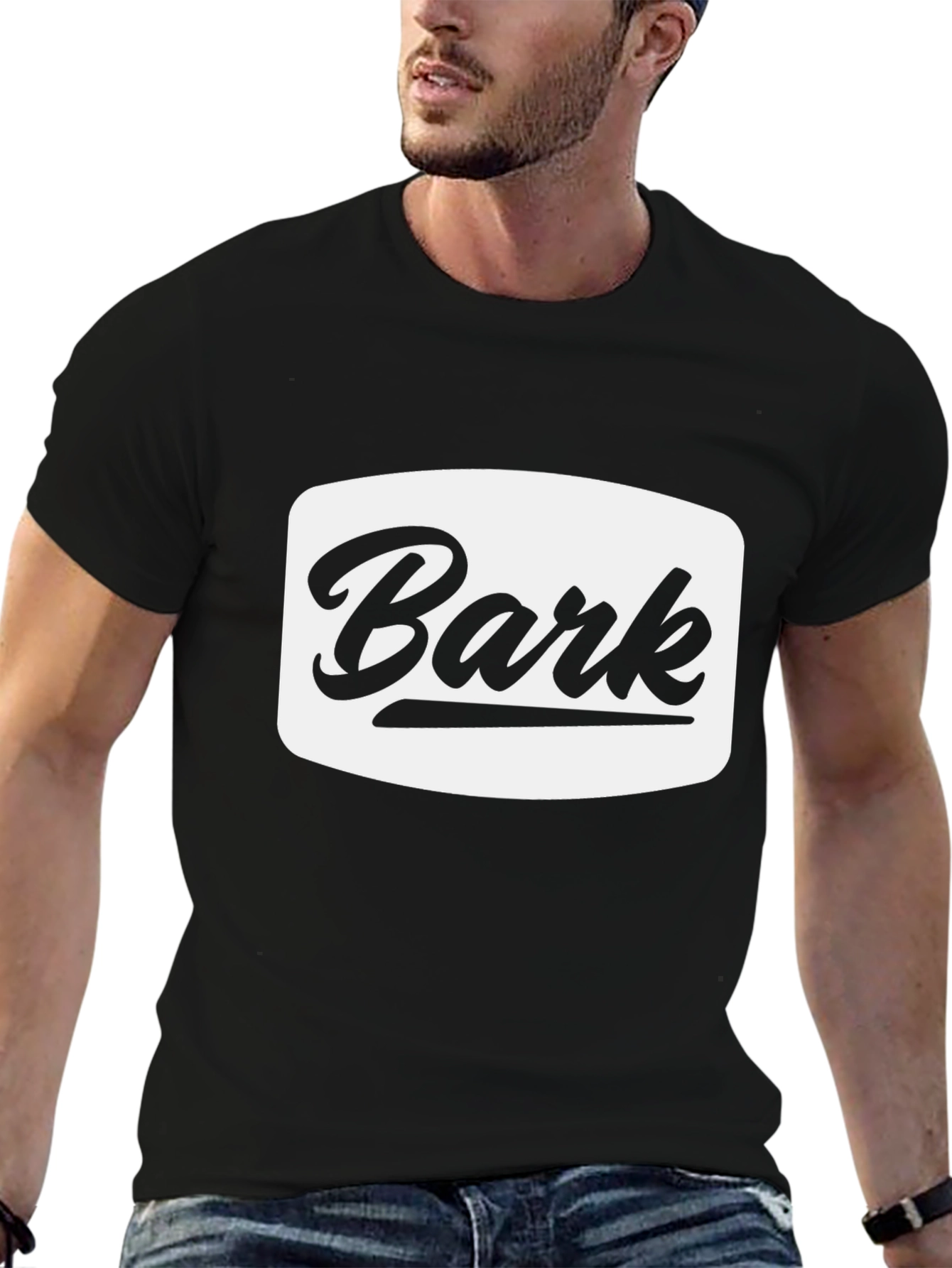 Bark Graphic Tee - Mens Black Cotton T-Shirt