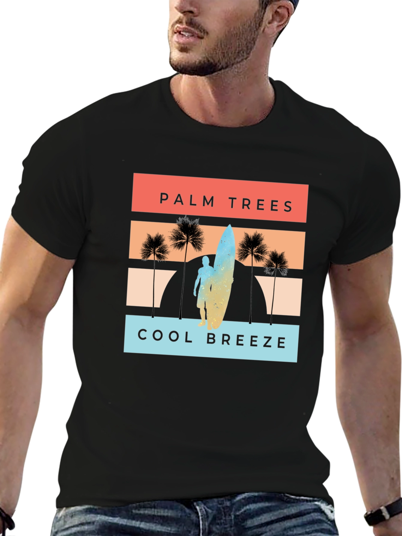 Palm Trees Cool Breeze Graphic T-Shirt