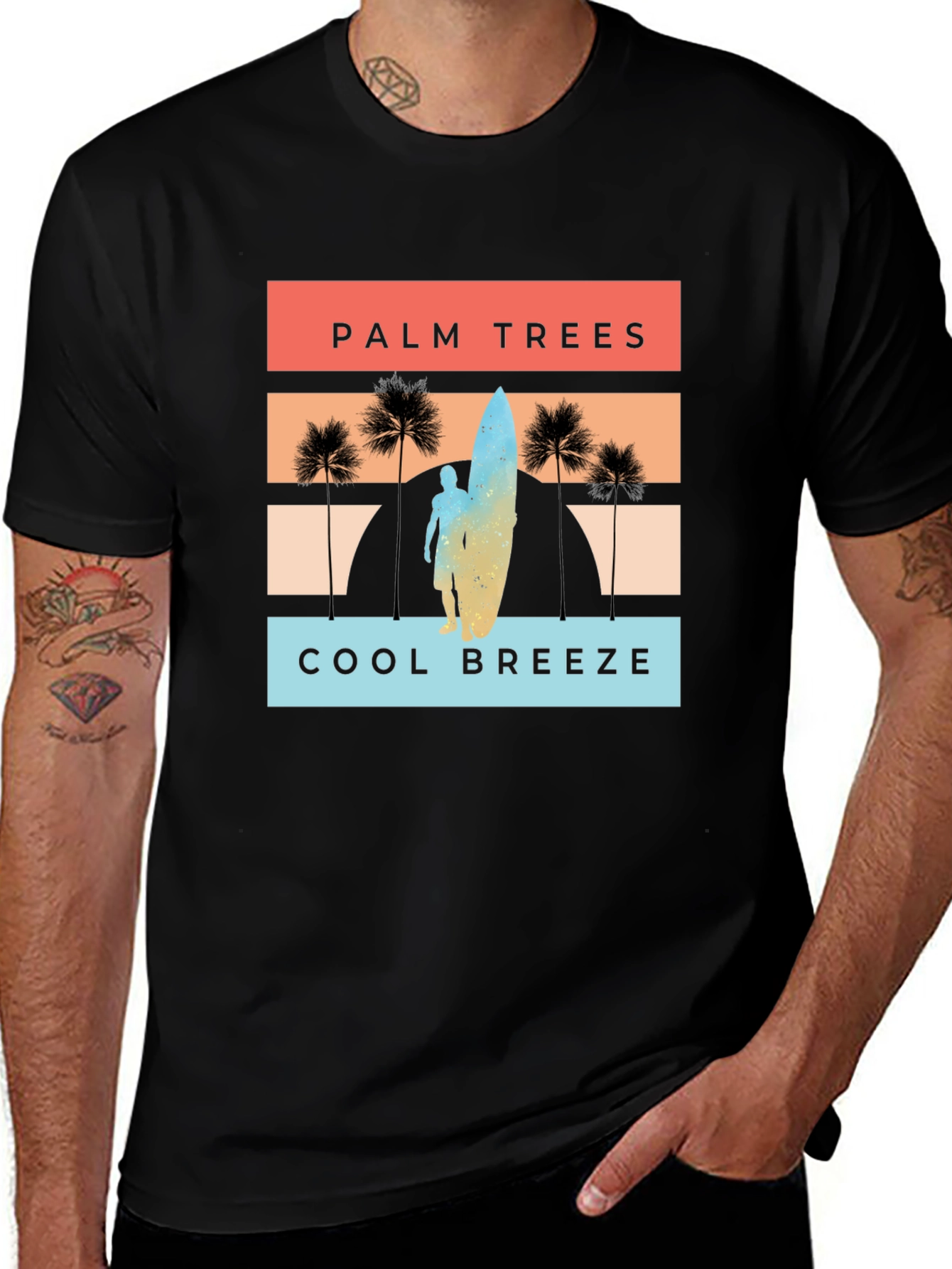 Palm Trees Cool Breeze Graphic T-Shirt
