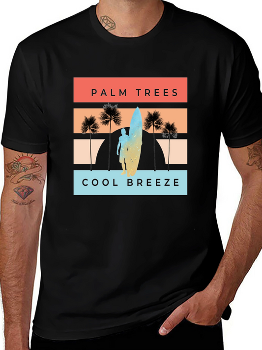 Palm Trees Cool Breeze Graphic T-Shirt