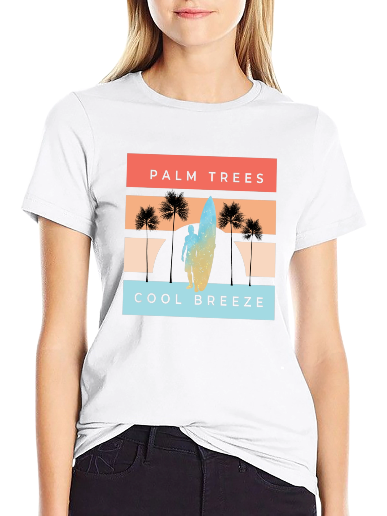 Palm Trees Cool Breeze Graphic T-Shirt