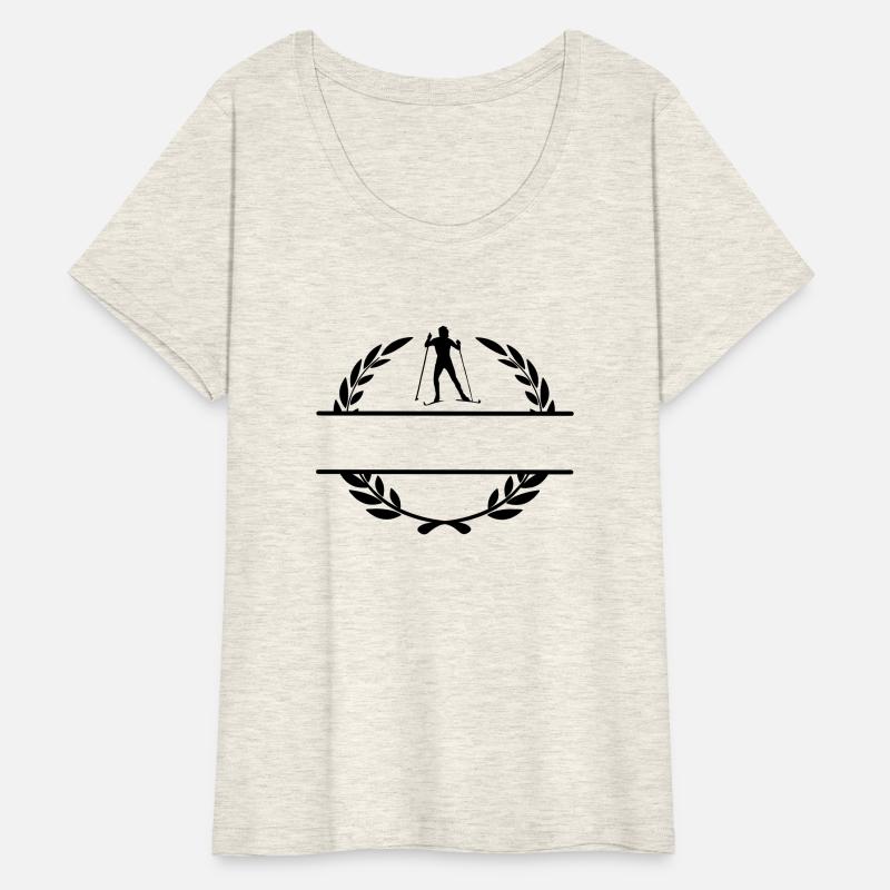 Cross-country skiing in a laurel wreath shadow ima