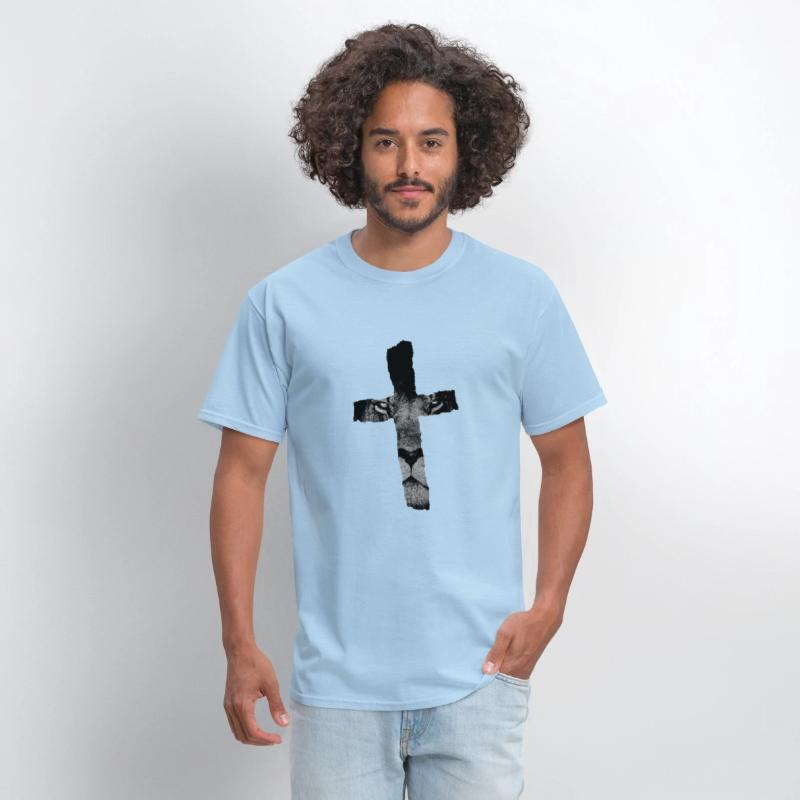 Cross with Lion Christian Religious Print