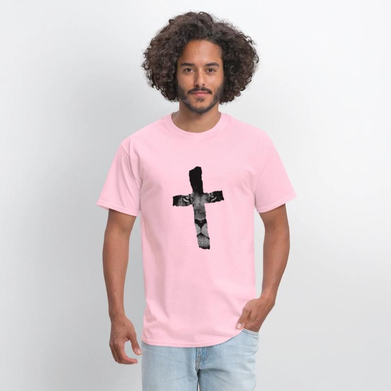 Cross with Lion Christian Religious Print