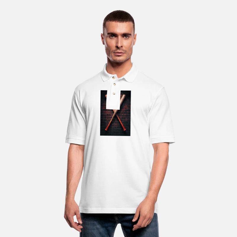 Crossed Bats on Brick Wall