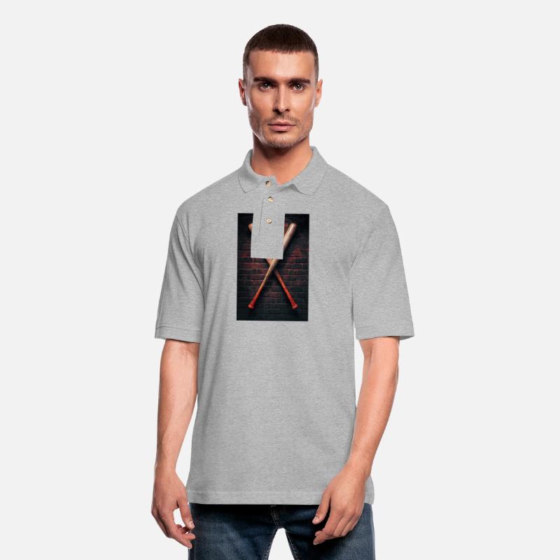 Crossed Bats on Brick Wall