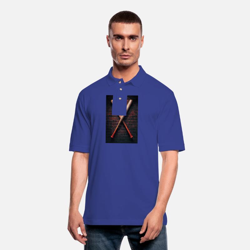 Crossed Bats on Brick Wall