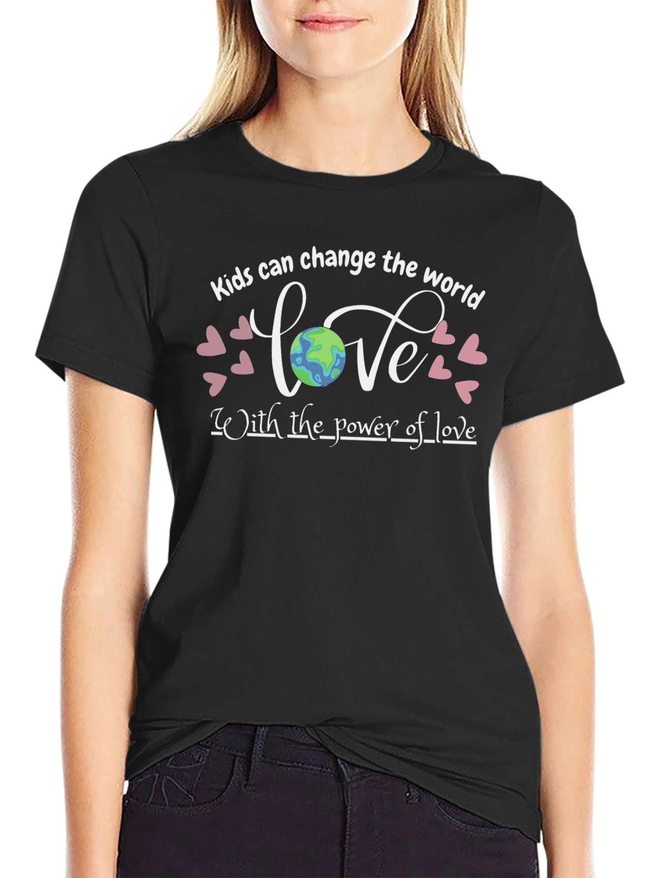 Kids Change the World Love Earth Graphic T-Shirt