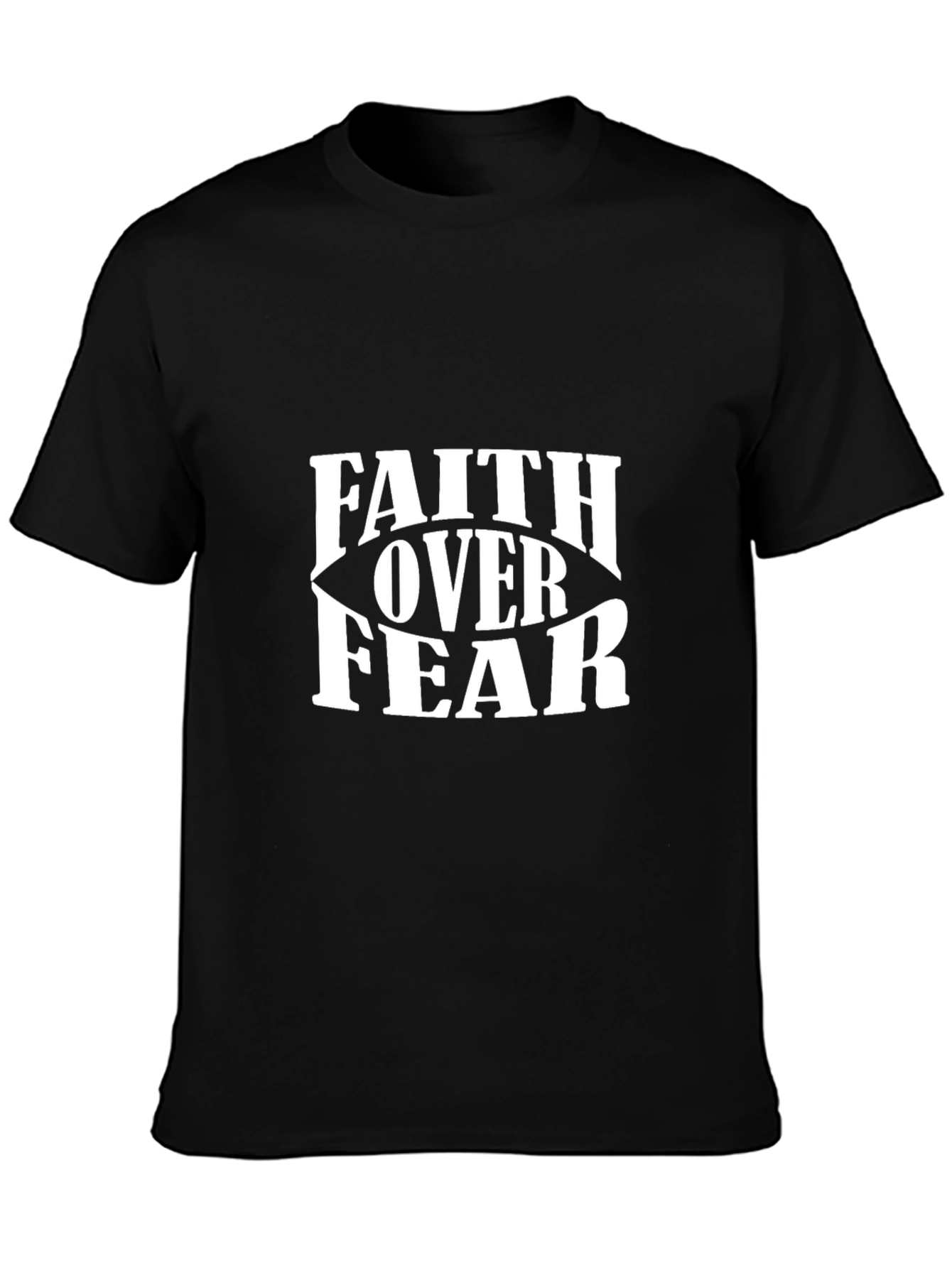 Faith Over Fear Graphic Tee - Mens Black T-Shirt