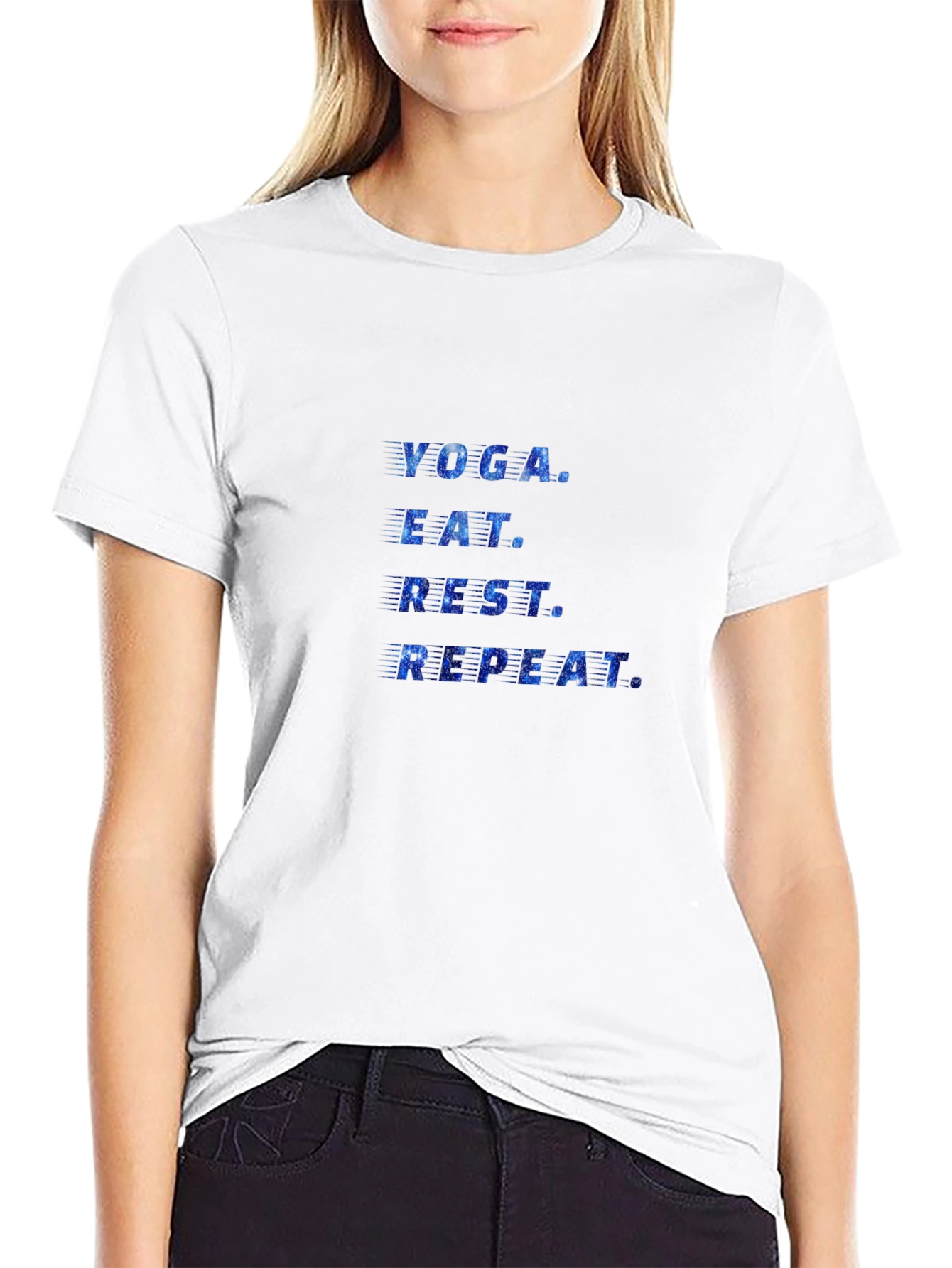 Yoga Eat Rest Repeat Graphic T-Shirt
