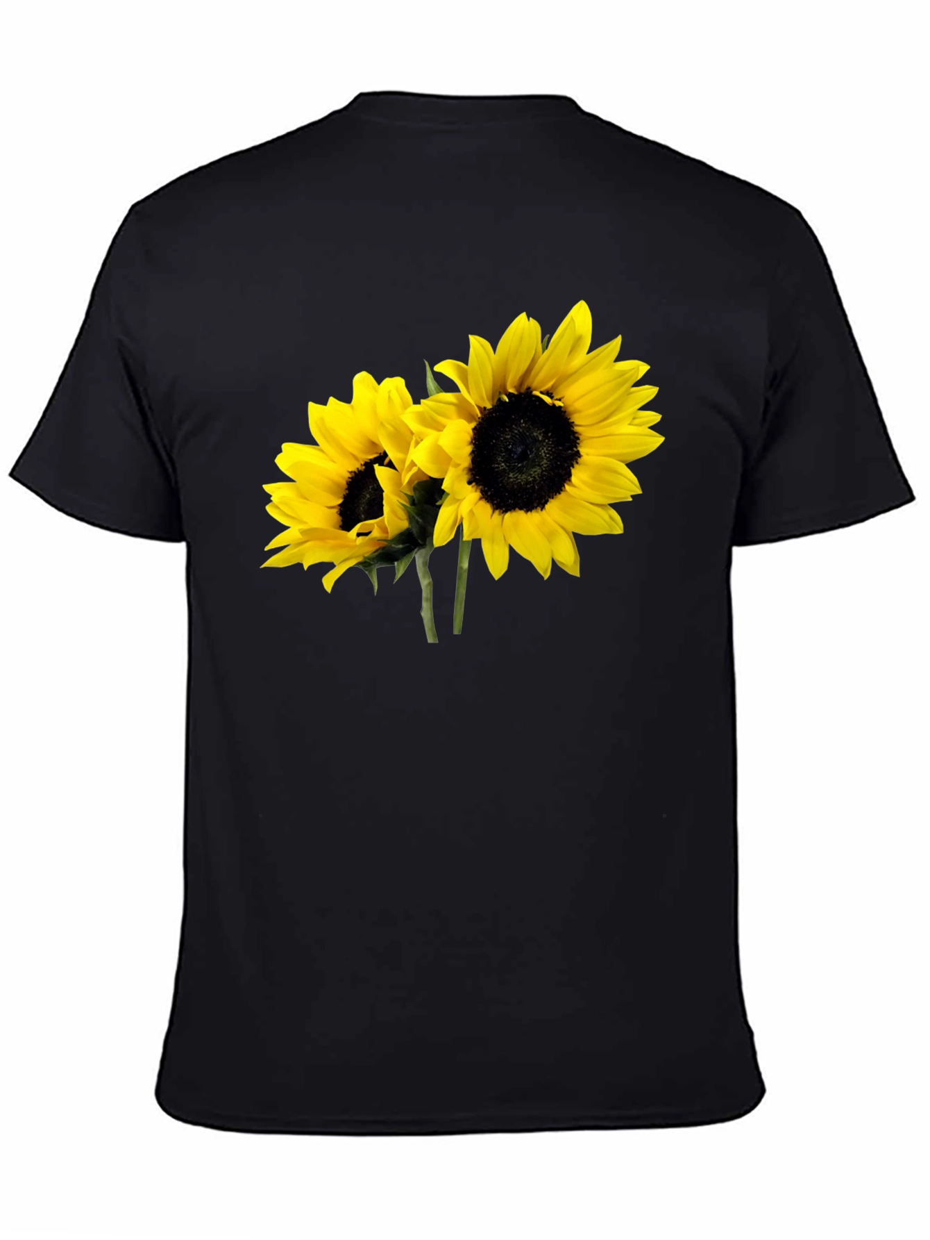 Sunflower Graphic Tee - Black Casual T-Shirt