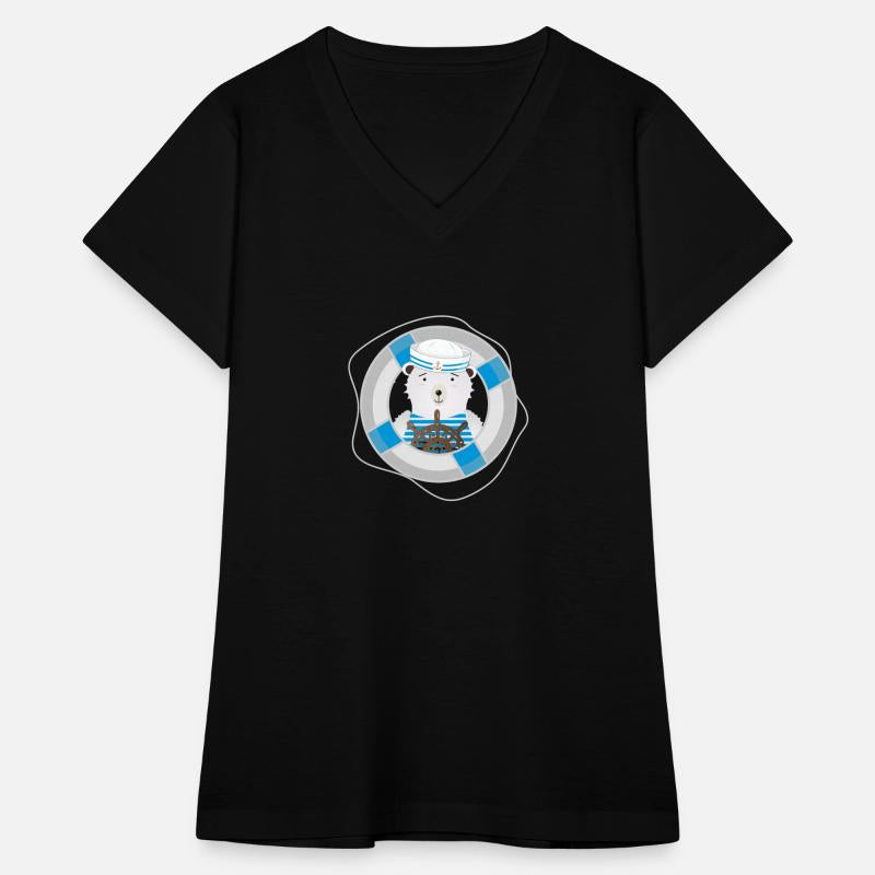 cute bear as a sailor in marine look