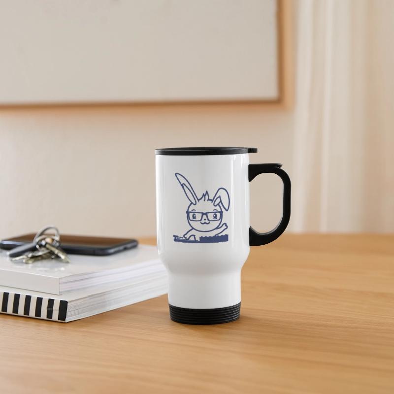 Cute Bunny DJ Rabbit Turntable Mixer Music Party