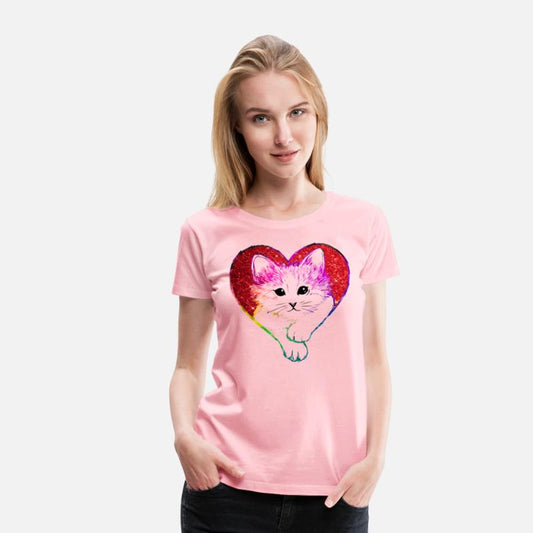 Cute Cat Gift for kitten lovers Colorful Art Kitty