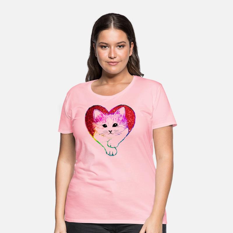 Cute Cat Gift for kitten lovers Colorful Art Kitty