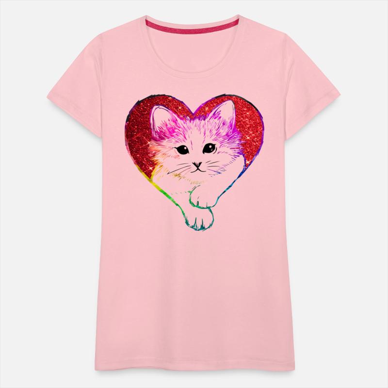 Cute Cat Gift for kitten lovers Colorful Art Kitty