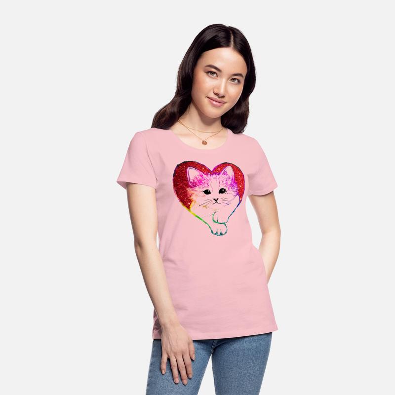 Cute Cat Gift for kitten lovers Colorful Art Kitty