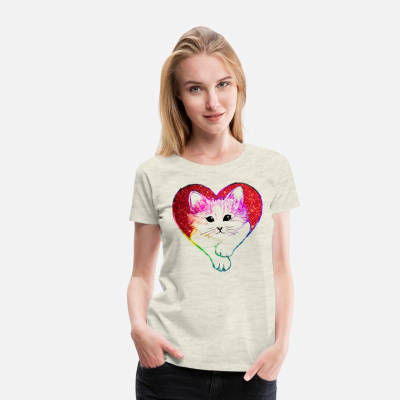 Cute Cat Gift for kitten lovers Colorful Art Kitty