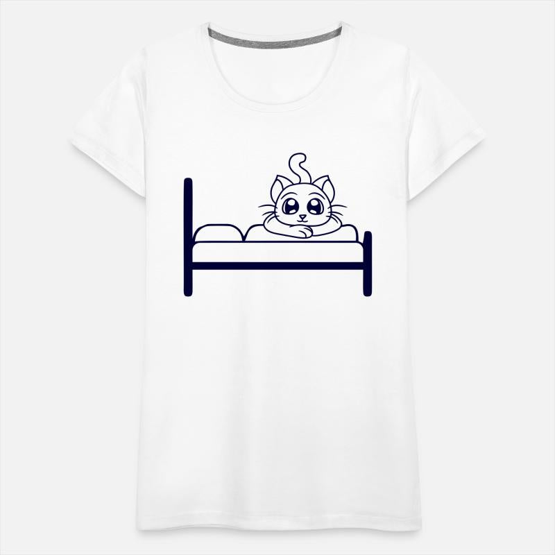 Cute Cat Pet Lying Relaxed On Bed Resting Sleeping