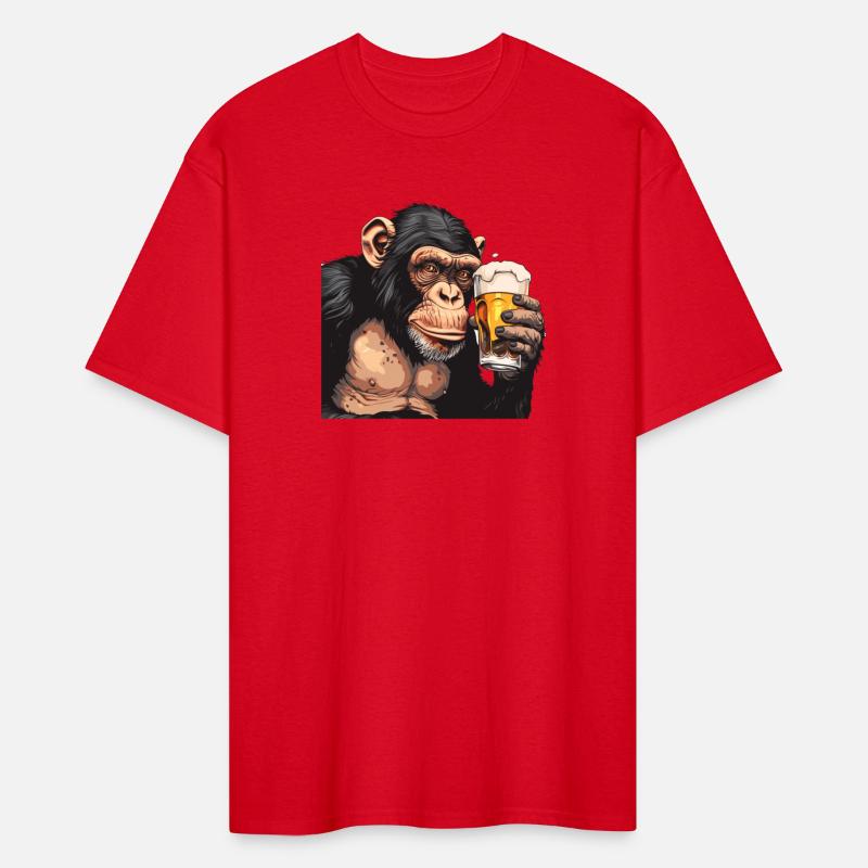 Cute Chimpanzee Drinking Beer 2