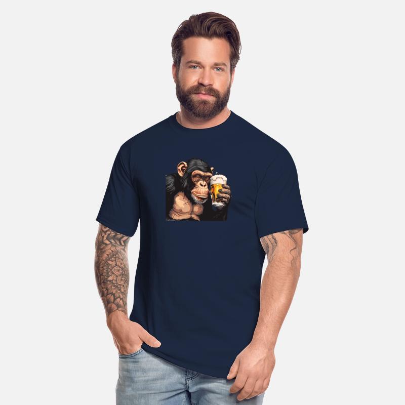 Cute Chimpanzee Drinking Beer 2