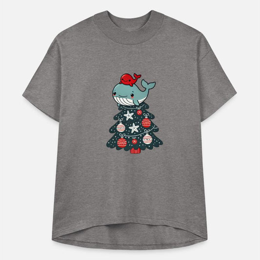 Cute Christmas Tree Cartoon with Sea Creature