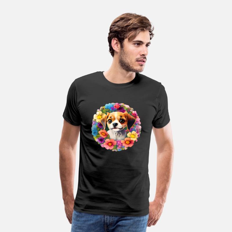 Cute Floral Chihuahua Dog T-shirt ,Funny Dog Tee