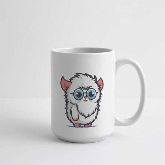 Cute fluffy creature with glasses