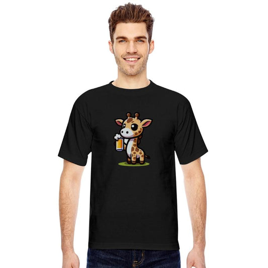 Cute Giraffe Drinking Beer