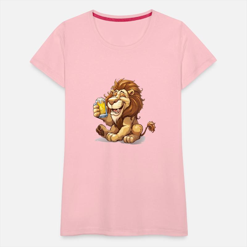 Cute Lion Drinking Beer 2