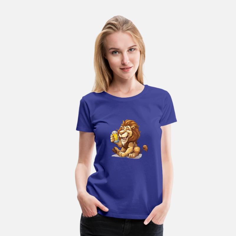 Cute Lion Drinking Beer 2