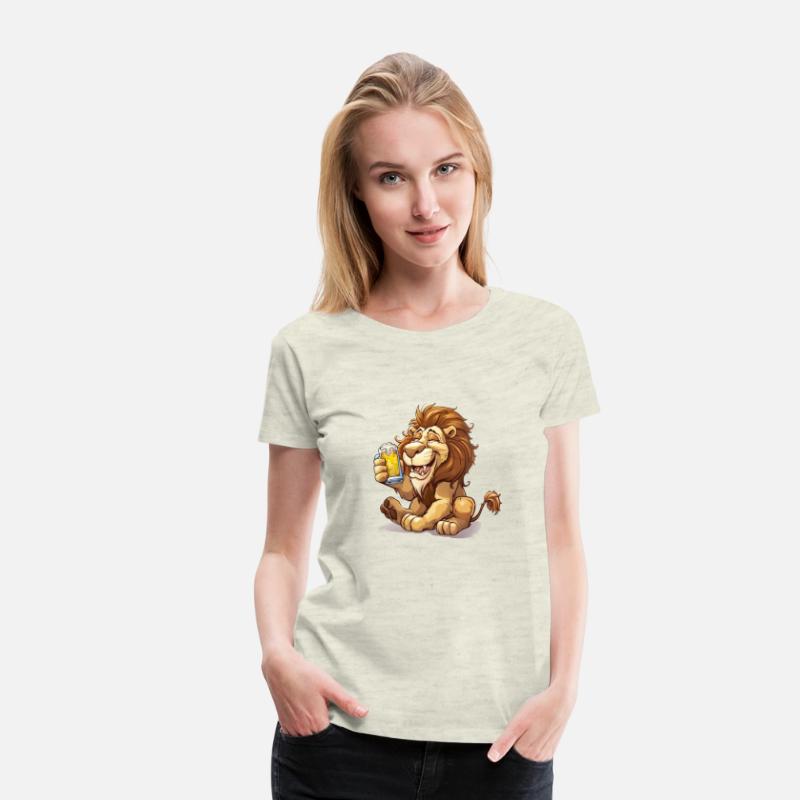 Cute Lion Drinking Beer 2