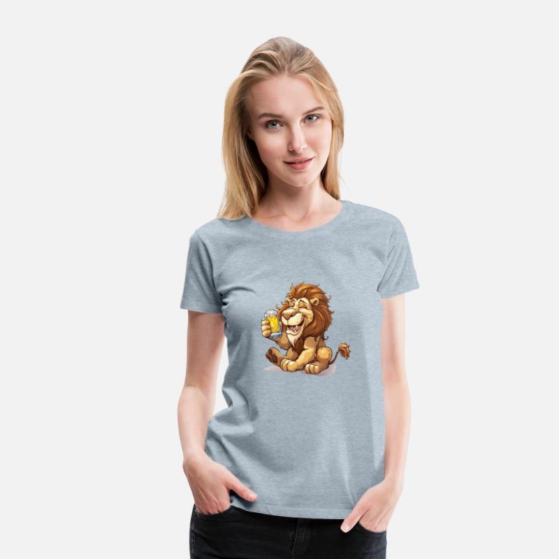 Cute Lion Drinking Beer 2