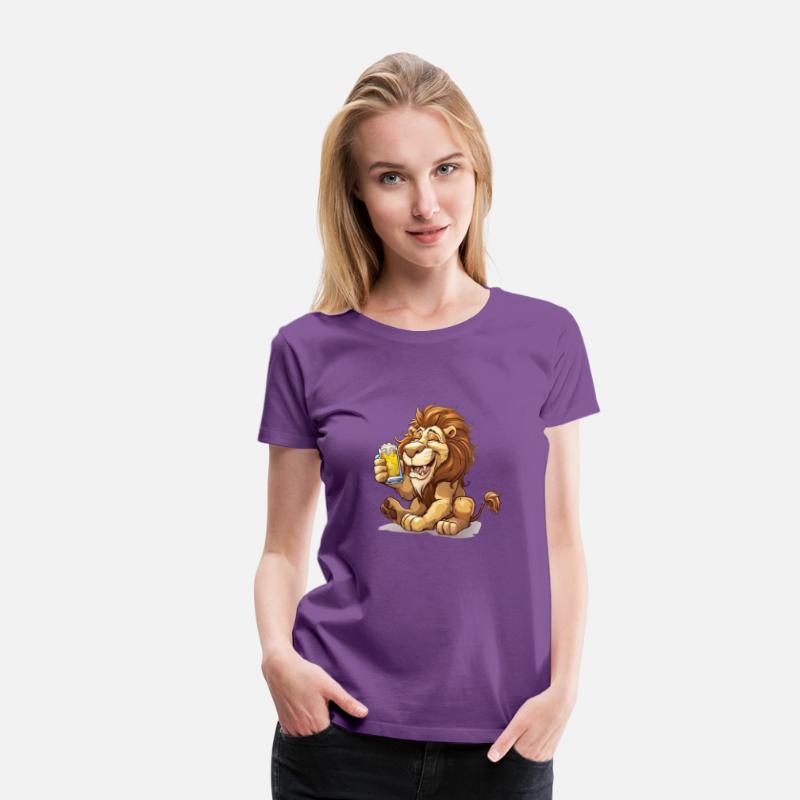Cute Lion Drinking Beer 2