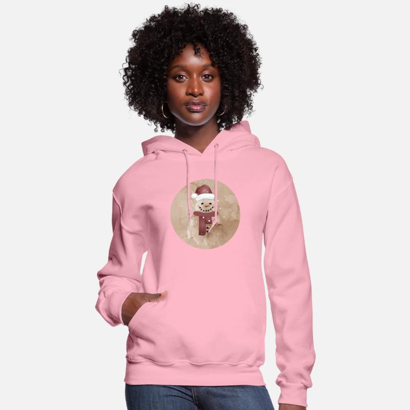 cute snowman with cap and beet nose