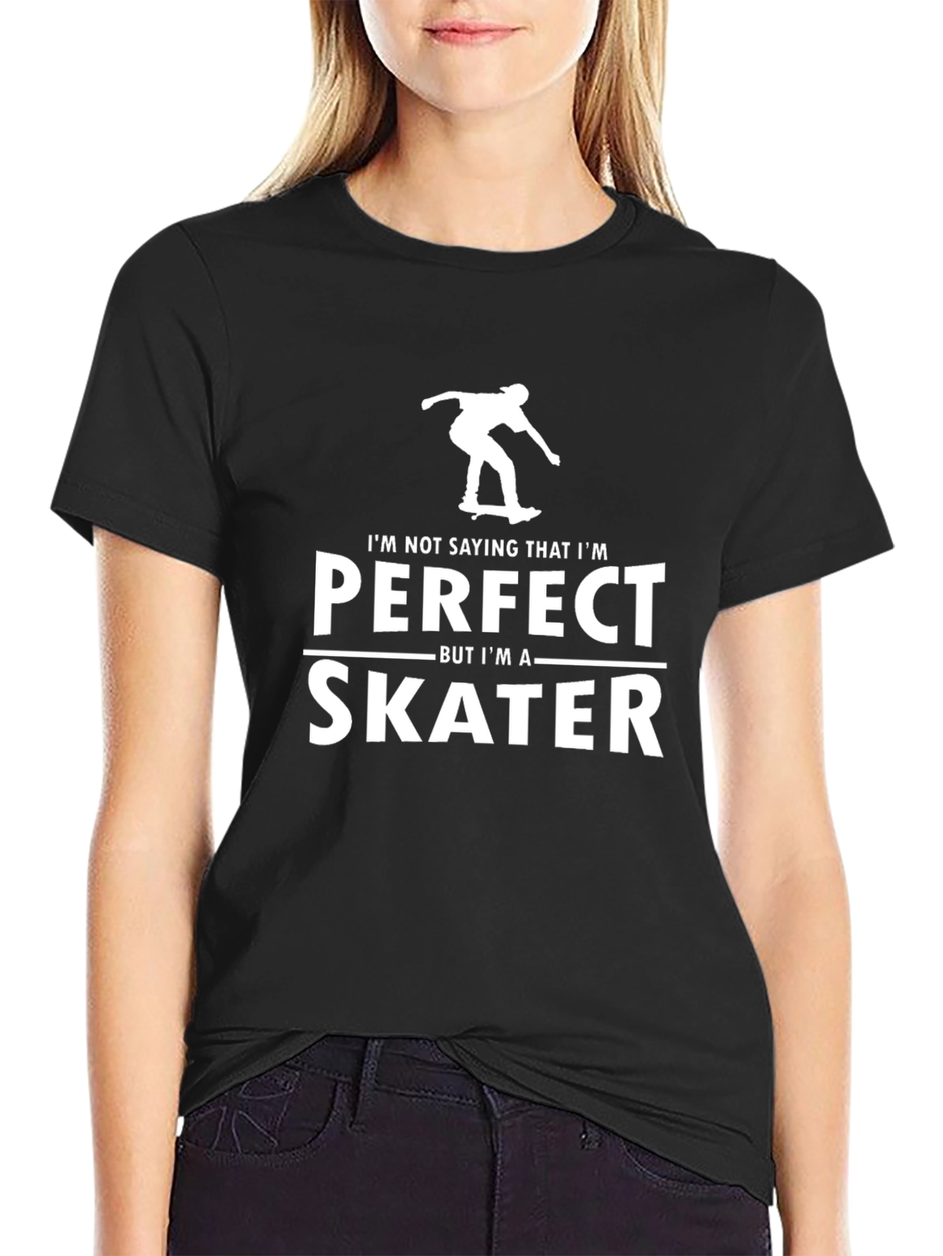 Perfect Skater Graphic T-Shirt - Black Cotton Tee