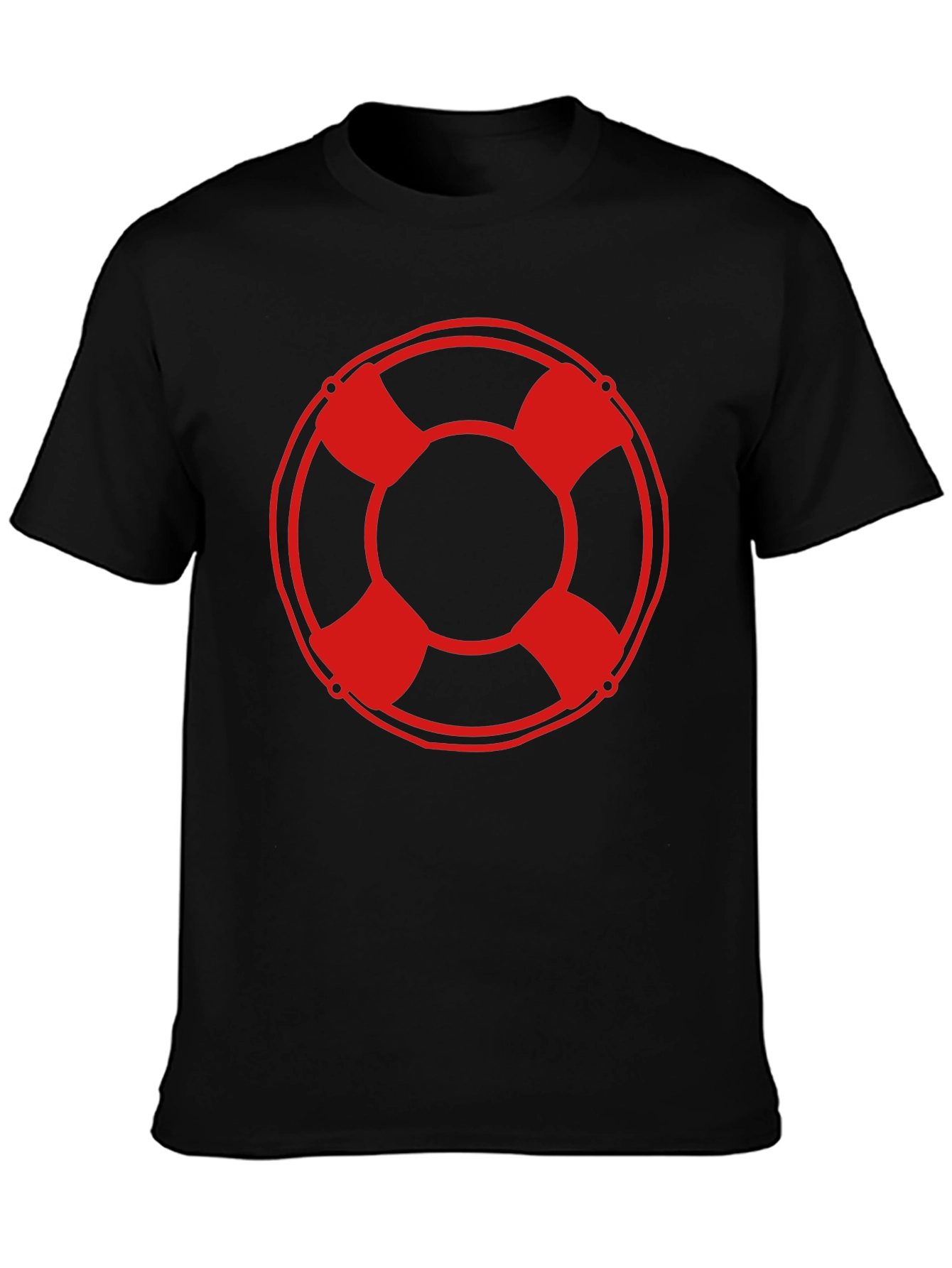 Lifeguard Ring Graphic T-Shirt - Black