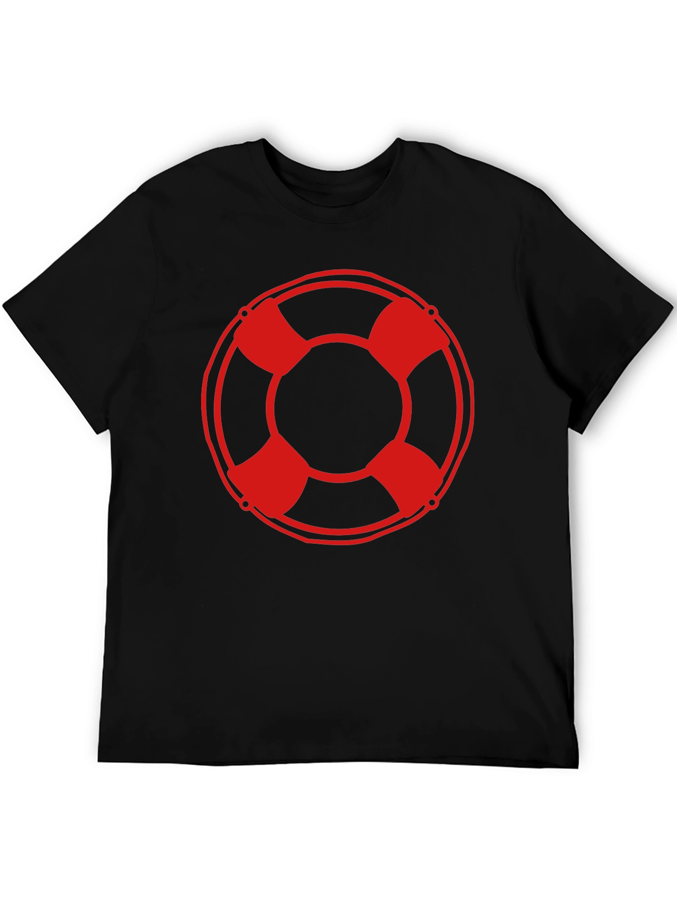Lifeguard Ring Graphic T-Shirt - Black